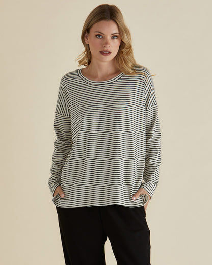 Stripe Brixley Long Sleeve Top by Betty Basics