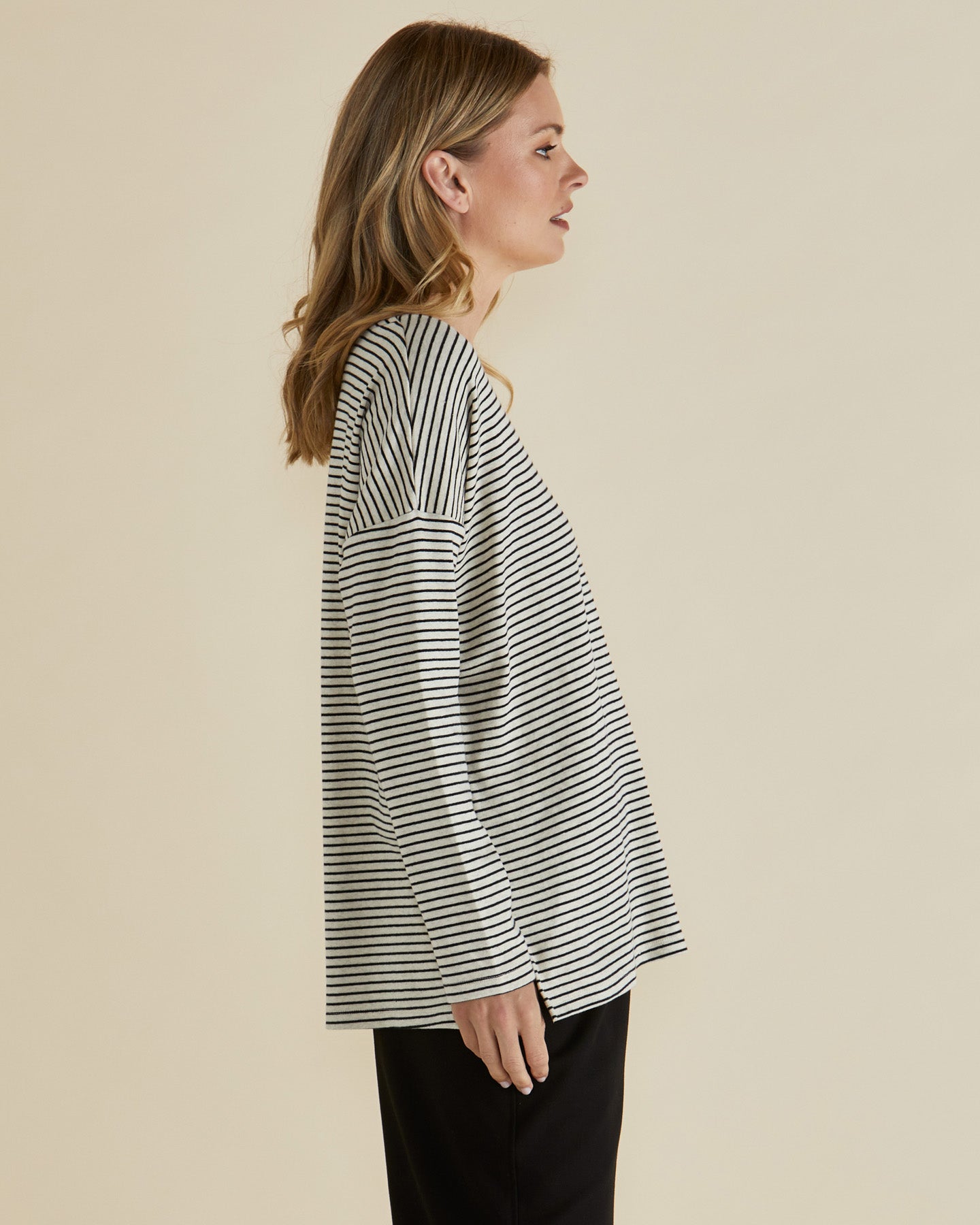 Stripe Brixley Long Sleeve Top by Betty Basics