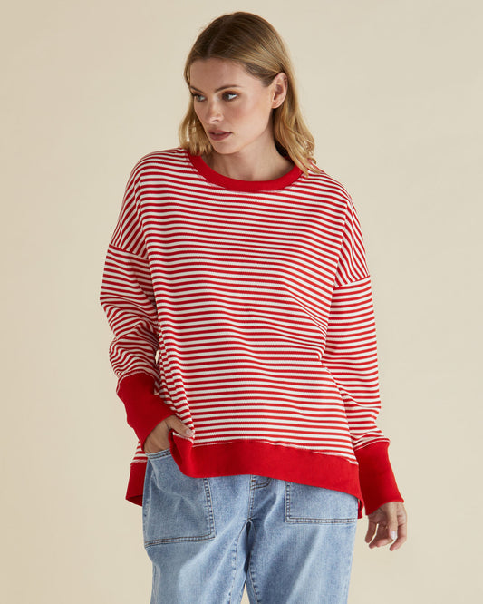 Cove RED Crew Neck Sweater by Betty Basics