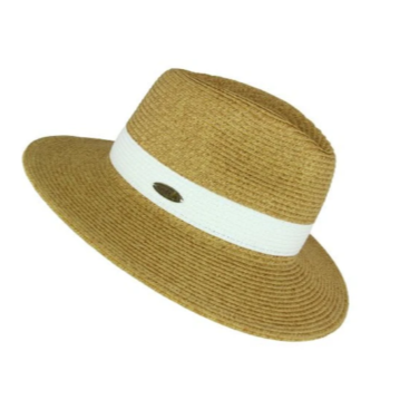 Brittany Panama Hat with White Band