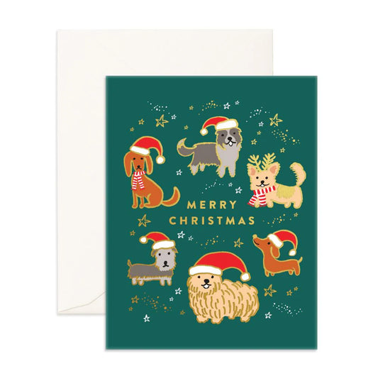 Christmas Dogs Christmas Card