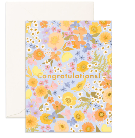 Congratulations Floral Greeting Card