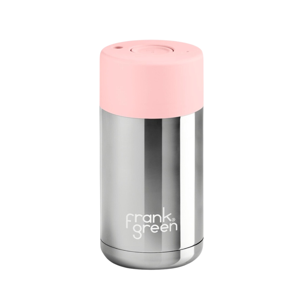 Frank Green Reusable Coffee Cup in Silver Pink