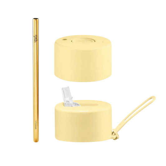 Duo Pack Lids with Straw Frank Green in Buttermilk