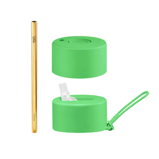 Duo Pack Lids with Straw Frank Green in Neon Green