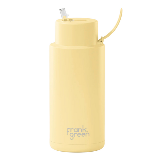 Frank Green Drink Bottle in Buttermilk Yellow 1L