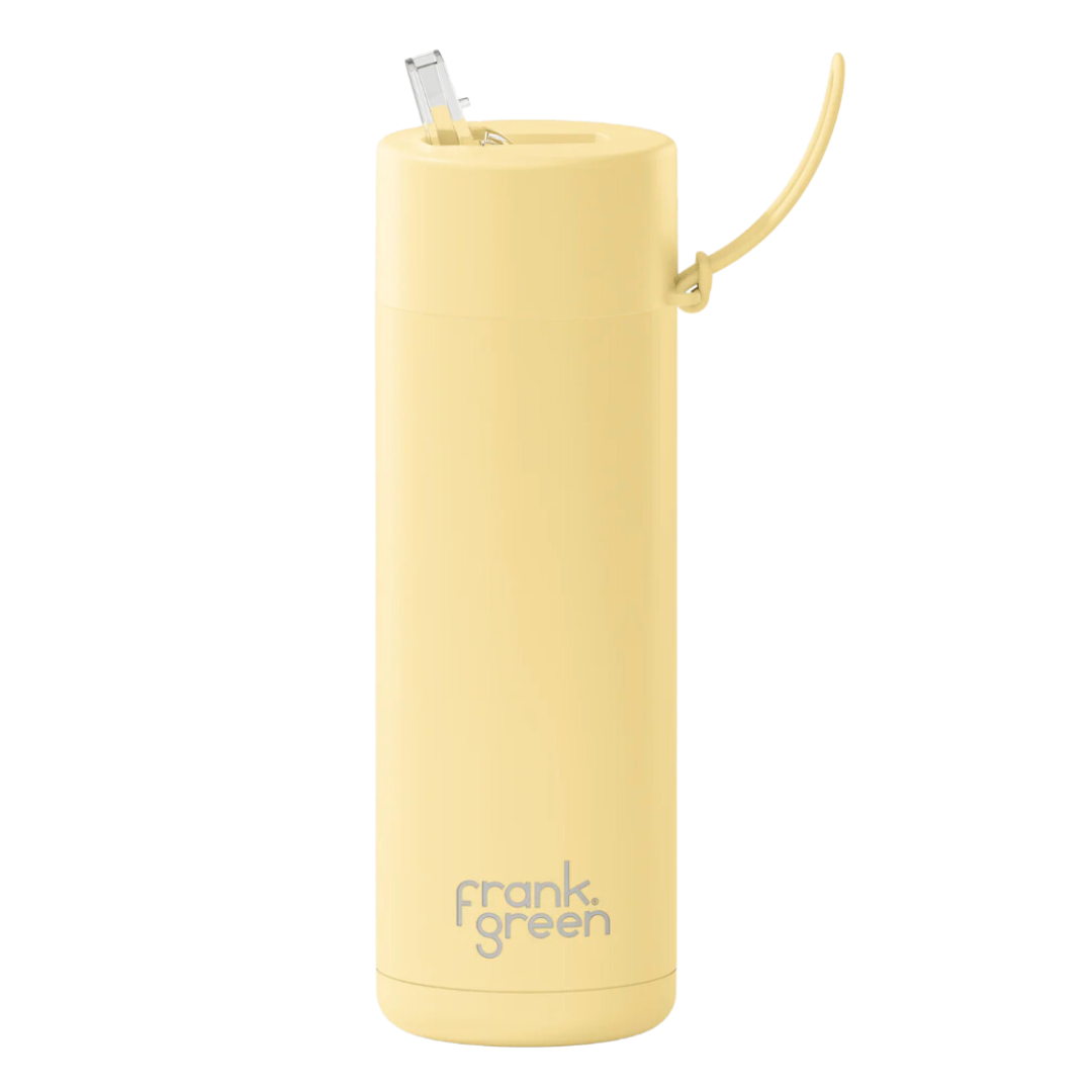 Frank Green Drink Bottle in Buttermilk Yellow 595ML