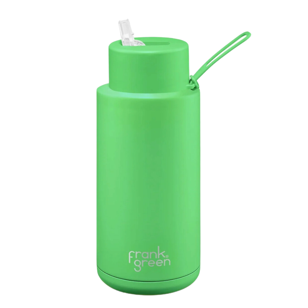 Frank Green Drink Bottle in Neon Green 1L