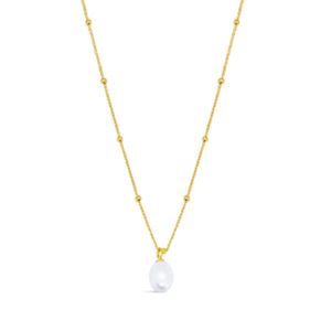Freshwater Pearl Pendant Ball Chain Necklace