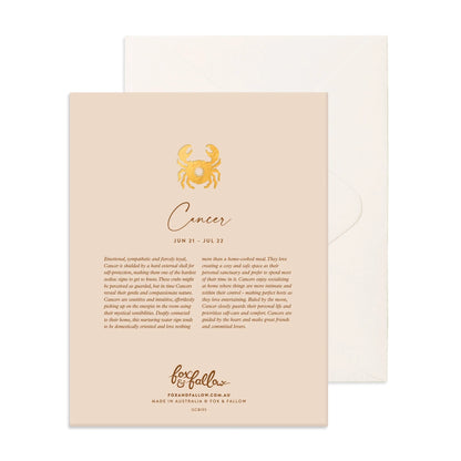 Zodiac Cancer Greeting Card