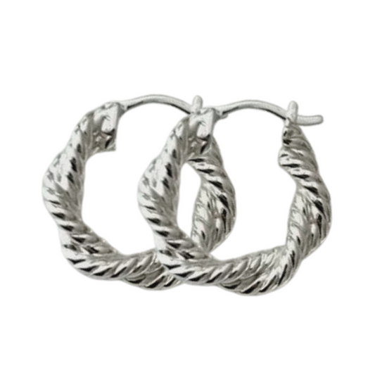 Hazel Hoop Earrings Silver