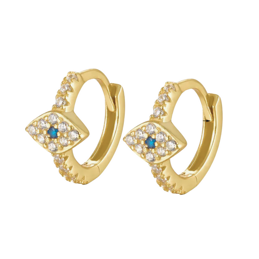 Sofia Evil Eye Huggie Earrings