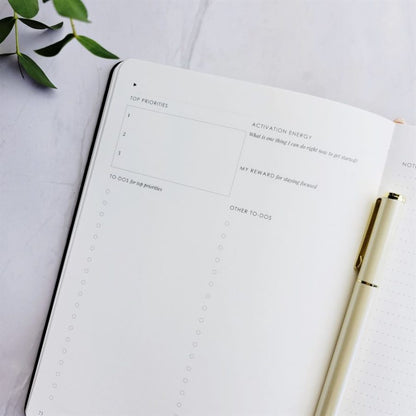 Day Organiser - Make Your Mark 'Set For Success' Daily Planner Journal Ivory