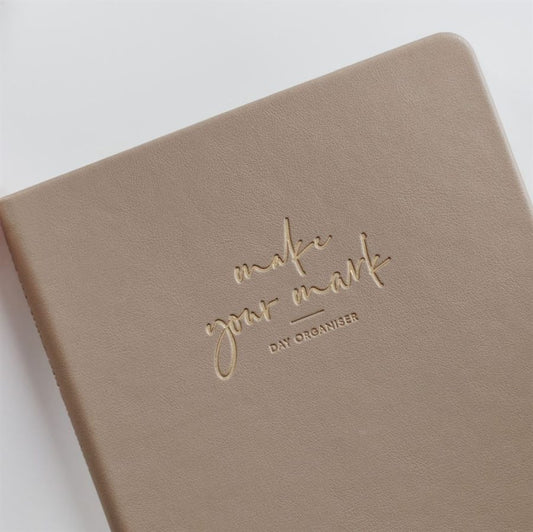 Day Organiser - Make Your Mark 'Set For Success' Daily Planner Journal Taupe