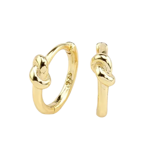 Knot Huggie Earrings