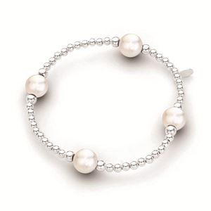 Freshwater Pearl Beaded 925 Sterling Silver Bracelet