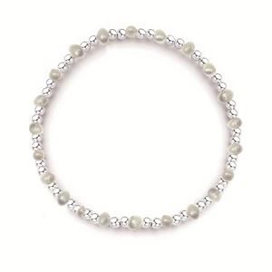 Freshwater Pearl Beaded 925 Sterling Silver Bracelet