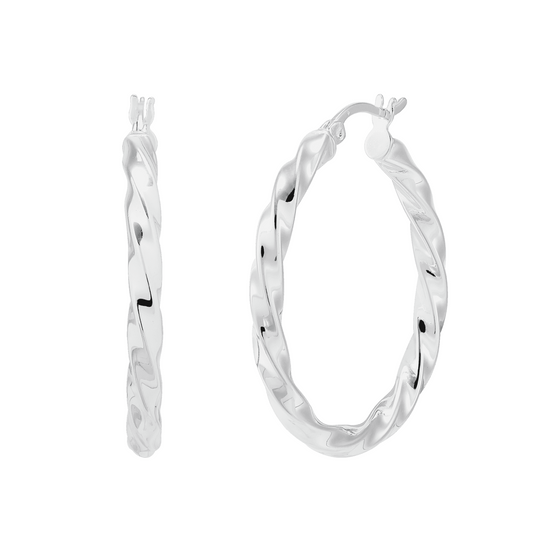 Nora Twist Rope Hoop Earrings