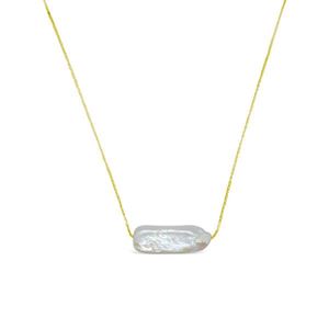 Hali Biwa Pearl Pendant Necklace