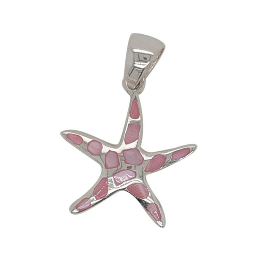 Starfish Pink Mother of Pearl Pendant Necklace