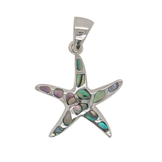 Starfish Paua Shell Pendant Necklace