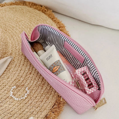 Jayne Slim Makeup Pouch Pastel Pink