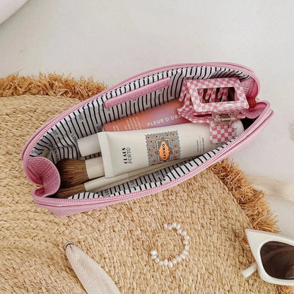 Jayne Slim Makeup Pouch Pastel Pink