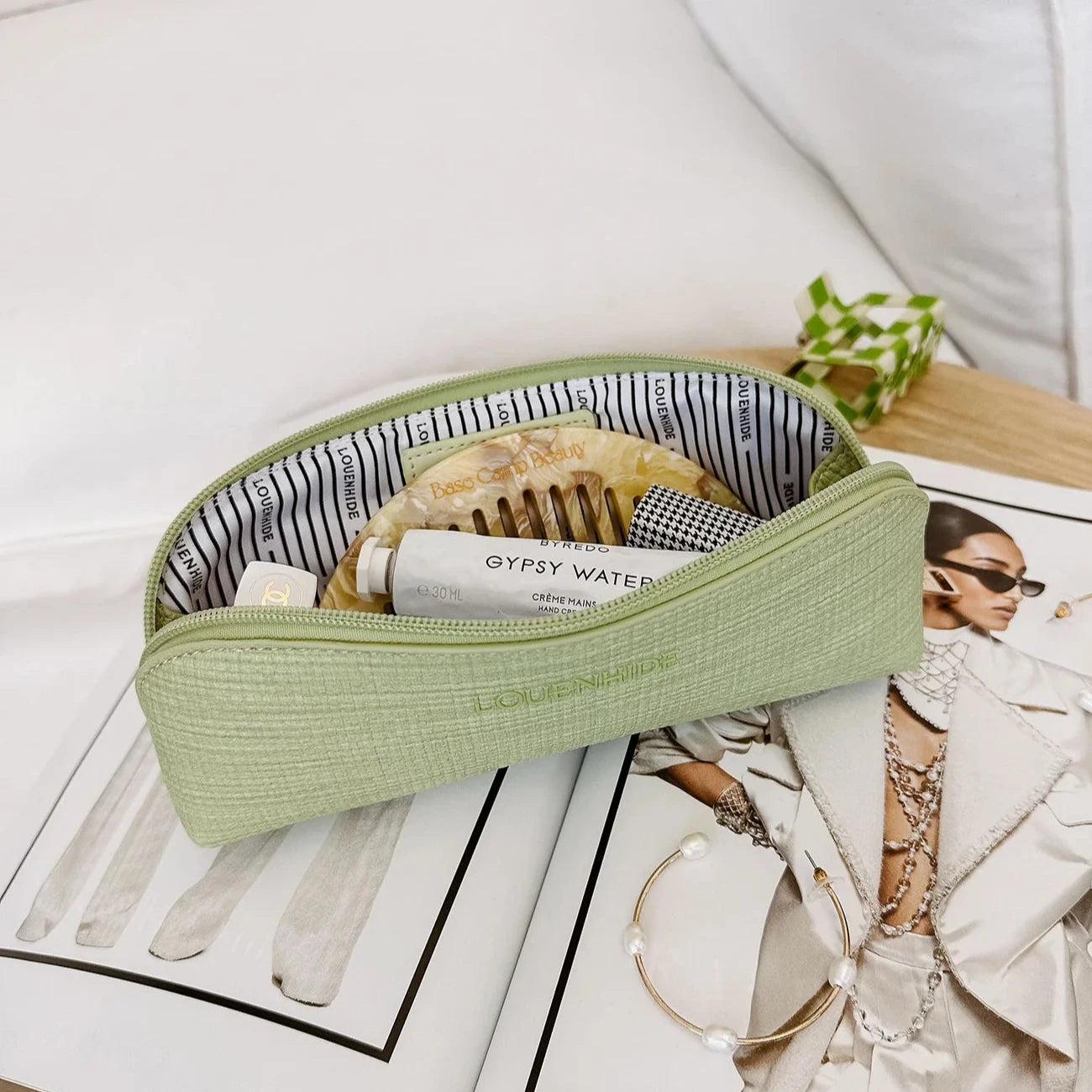 Jayne Slim Makeup Pouch Pistachio