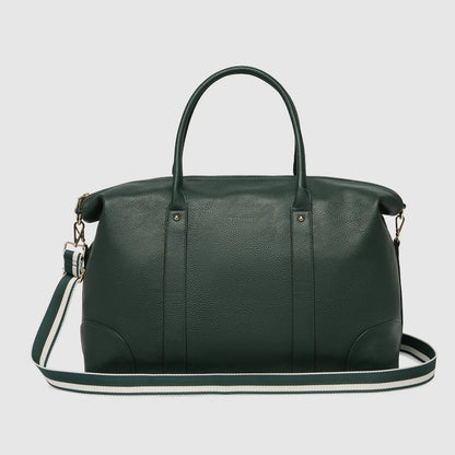 Alexis Weekender Travel Bag Forest Green Stripe