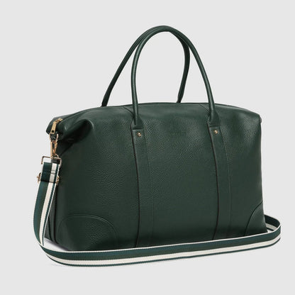 Alexis Weekender Travel Bag Forest Green Stripe