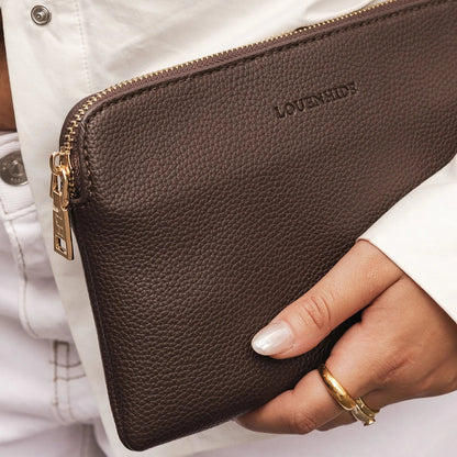Poppy Clutch Purse in Chocolate