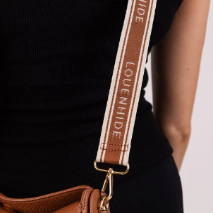 Louenhide Logo Handbag Strap Tan/Cream