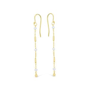 Gold Freshwater Pearl Drop Earrings