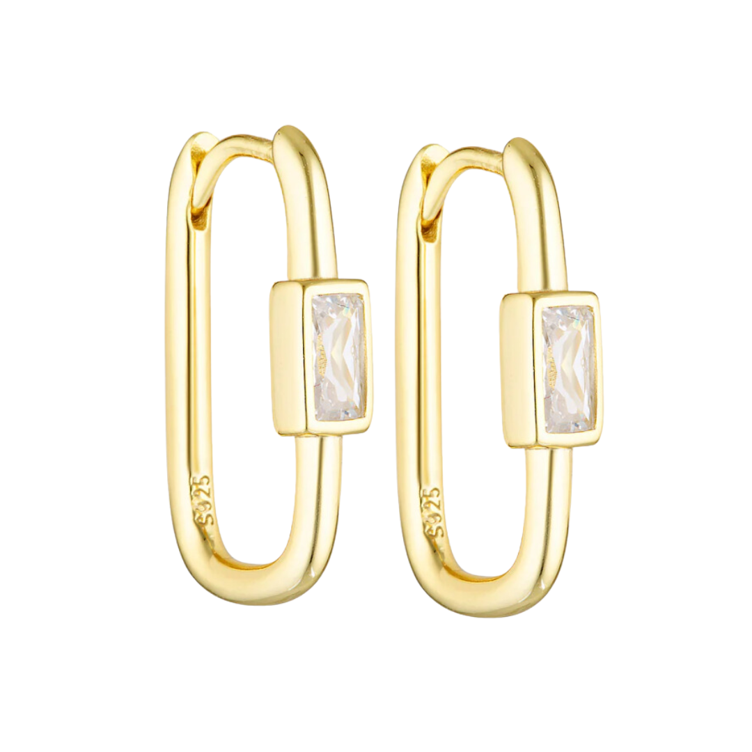 Luna Rectangle Hoop Earrings