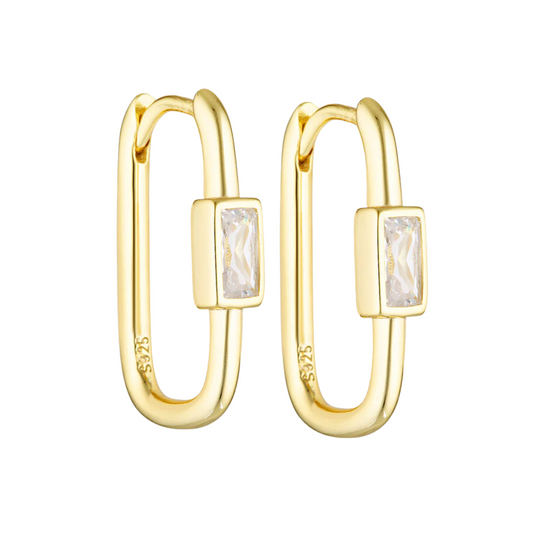 Luna Rectangle Hoop Earrings