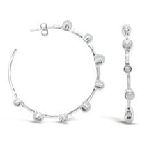 Fleur Freshwater Pearl Hoop Stud Earrings