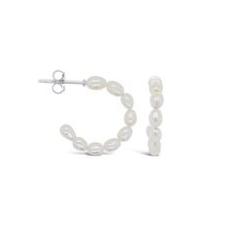 Cora Freshwater Pearl Hoop Studs