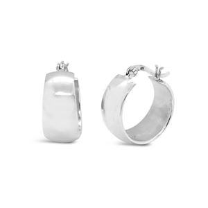Chunky Bold Hoop Earrings Silver