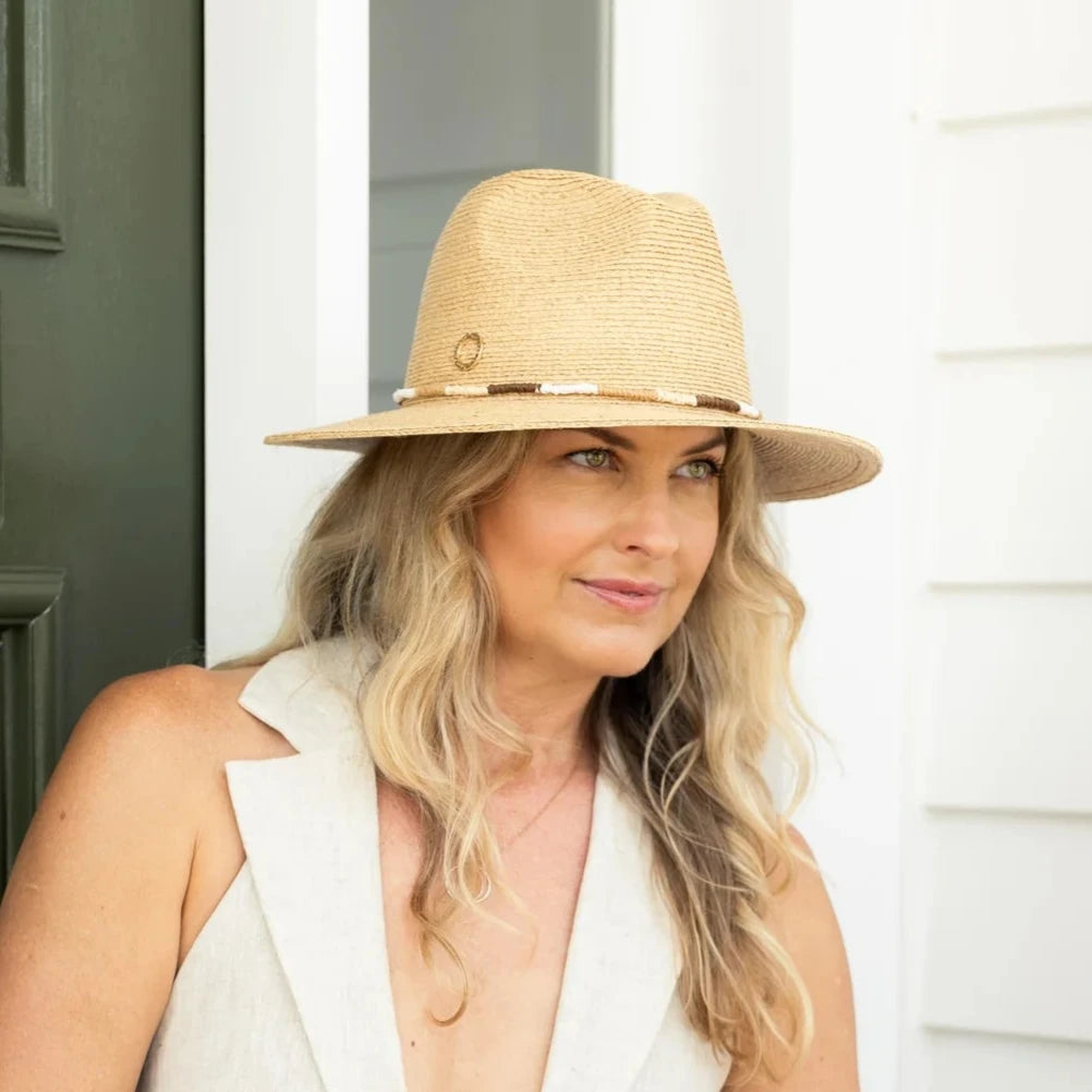 Carrie Panama Raffia Natural Dual Tone Trim