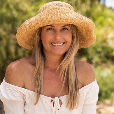 Crystal Raffia Twist Hat