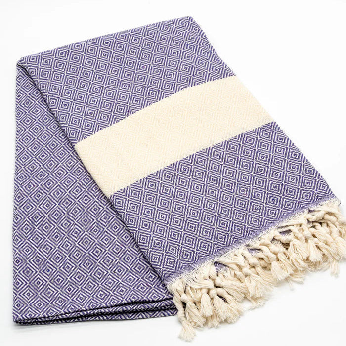 Turkish Natural Cotton Towel Purple