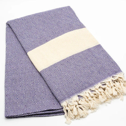 Turkish Natural Cotton Towel Purple