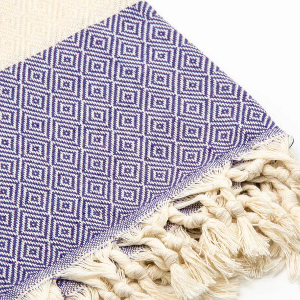 Turkish Natural Cotton Towel Purple