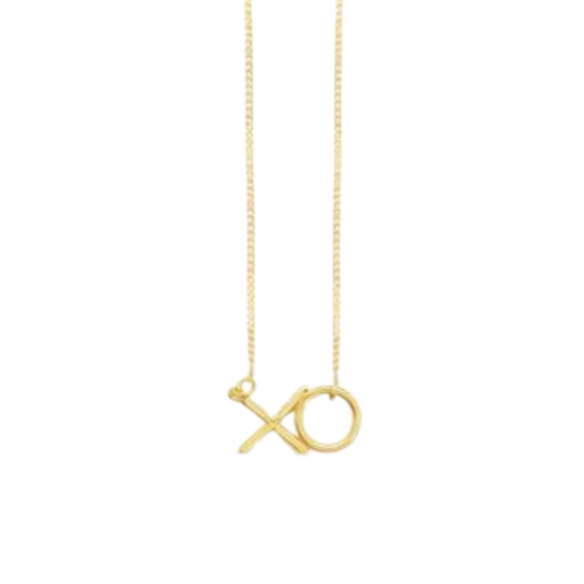 Kiss & Cuddle "XO" 18K Gold Vermeil Necklace