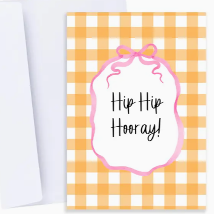 Gingham Happy Birthday Greeting Card