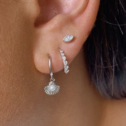 Lila Stud Earrings Silver