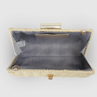 Ophelia Raffia Crossbody Bag Champagne