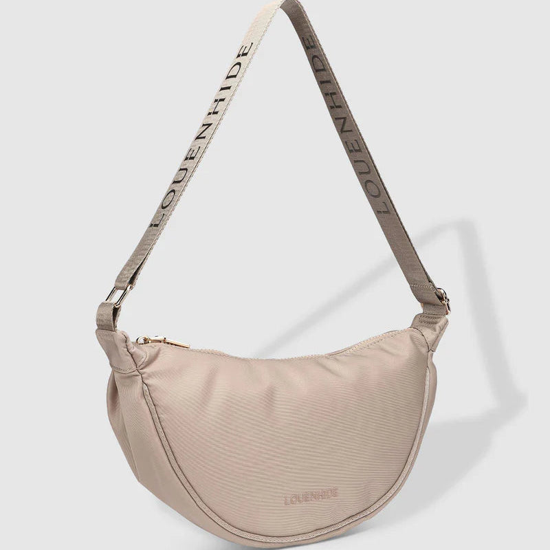 Sylvia Nylon Crossbody Sling Bag Beige