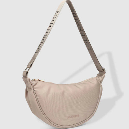 Sylvia Nylon Crossbody Sling Bag Beige