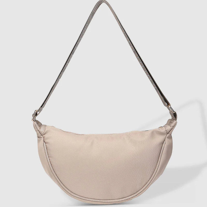 Sylvia Nylon Crossbody Sling Bag Beige